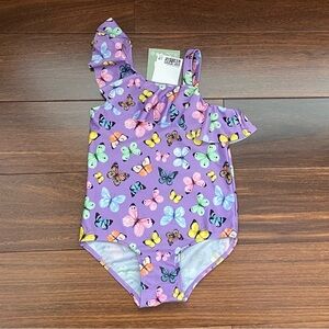 BNWT H&M Purple Butterfly Print Swimsuit